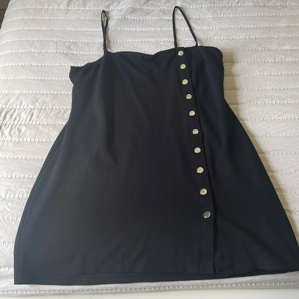 “New Look” little black button up dress